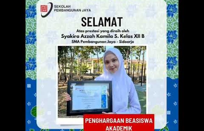 Prestasi Siswa SMA Pembangunan Jaya 2 Sidoarjo dalam minggu ini