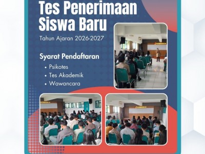 Tes Penerimaan Siswa Baru tahun ajaran 2026-2027